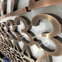 Insegna Luminosa LED 3D Personalizzata in Acciaio Inox, Logo Spazzolato Oro, Controllo WiFi via App, Impermeabile IP65 per Casa, Azienda, Auto
