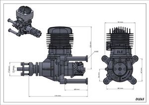 Motor de Gasolina Original para Aeromodelismo RC DLE-65 DLE65cc 65cc, Monocilíndrico de 2 Tiempos, Precio de Fábrica - Product Image 6
