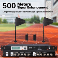 Distributeur d'antennes de microphone sans fil UHF HuiDu HD-AD9 avec système de gestion du spectre RF en alliage d'aluminium LPDA 1U pour montage en rack