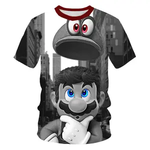 Atacado camisa curta adolescentes menino anime-Camiseta de poliéster personalizada masculina, camiseta estampada 3d de desenho animado para homens, anime, 2021