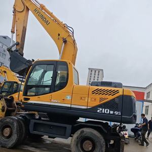 Excavatrice sur pneus Hyundai 210W-9S d'occasion, 22 tonnes, modèle 2022, godet de 1,34 m, moteur Cummins de 124 kW, composants principaux inclus, roulement - Product Image 3
