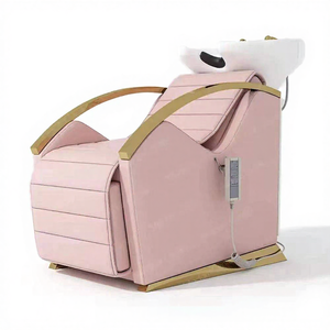 Sillón <span class=keywords><strong>de</strong></span> Champú Moderno <span class=keywords><strong>de</strong></span> Lujo en Acero Inoxidable para Salón <span class=keywords><strong>de</strong></span> Belleza y <span class=keywords><strong>Spa</strong></span>, con Masaje Eléctrico, Ajustable, con Lavabo <span class=keywords><strong>de</strong></span> Cerámica - Product Image 5