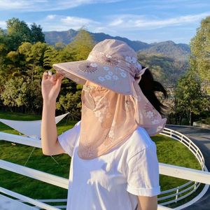 Sombrero para el sol, sombrero tipo pescador con ala ancha, protección solar, protector de cuello transpirable para mujer, ciclismo al aire libre en verano - Product Image 3