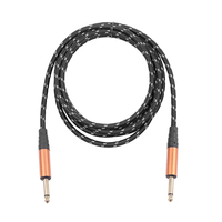 Câble de guitare Premium 3m 10ft Câble d'instrument de 1/4 pouces-Sans bruit et longue durée avec cordon AMP pour pédale de guitare et amplificateur