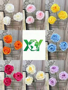 <span class=keywords><strong>Rosas</strong></span> de Plástico Hechas a Mano de Alta Calidad, 4.5cm, Flores Artificiales Duraderas, Antibacterianas y Ecológicas para Decoración de Coronas DIY - Product Image 6