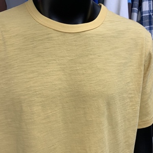 T-shirt Giallo in Cotone Slub Personalizzato Squirorkop da Uomo, Design a Cucitura Singola, Girocollo, Qualità Premium, Vestibilità Oversize - Product Image 6