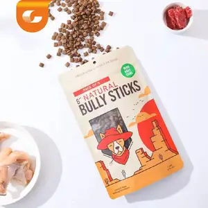 Chống Ẩm Ziplock Nhôm Nhiệt Kín Nắp Kéo Đáy Phẳng Bao Bì Túi Cho Mèo Dog Pet Thực Phẩm Snack Điều Trị