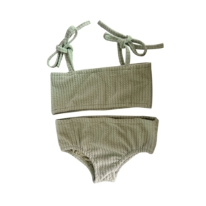 Comodo Completo Estivo in Cotone a 2 Pezzi Senza Maniche per Bambina, Abbigliamento per Neonati 4T, Canotta a Costine <span class=keywords><strong>con</strong></span> Arricciatura, Tinta Unita Casual - Product Image 2