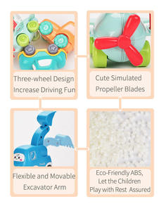 Ensembles de jouets de voiture de <span class=keywords><strong>camion</strong></span> de bébé pour l'enfant en bas âge jouets de bébé 12-18 mois jouets pour garçon de <span class=keywords><strong>1</strong></span> 2 3 ans pour les enfants en bas âge 6 ensembles - Product Image 6