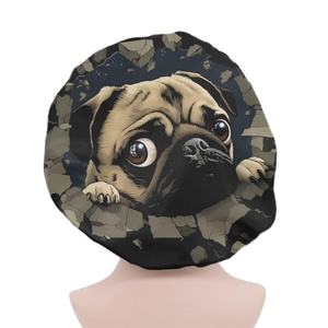 <span class=keywords><strong>Bonnet</strong></span> <span class=keywords><strong>de</strong></span> nuit en satin SOLPOP personnalisé avec imprimé drôle <span class=keywords><strong>de</strong></span> bouledogue, <span class=keywords><strong>bonnet</strong></span> <span class=keywords><strong>de</strong></span> nuit en soie jumbo à une seule couche avec bord ajustable - Product Image 1