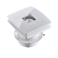 Ventilateur d'extraction électrique en plastique à roulement à billes de 6 à 8 pouces avec grille carrée, à flux mixte, pour conduit d'air, avec logo personnalisé, OEM