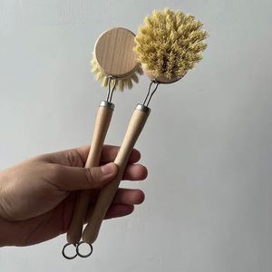 Natural Kitchen Dishes <b>Brush</b> Sisal Fibre Vegetable <b>Bottle</b> Pot <b>Brush</b> With Custom LOGO - Product Image 3