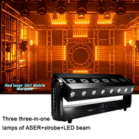 Projecteur de scène mobile 3-en-1 Laser+Beam+Strobe, barre lumineuse horizontale pour événements et éclairage de scène d'église
