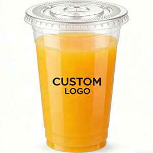 Gobelets jetables en plastique PP pour smoothies avec couvercles, diamètre 90 mm, 300 ml, pour fêtes - Product Image 3