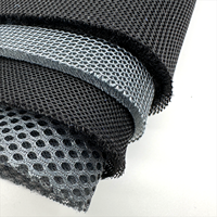 Chaussures de sport Air Mesh Tissu 180gsm 3D Tricot Circulaire Trou Conception Fluorescent 100% Nylon Tricoté Filet Hexagonal Trou Circulaire