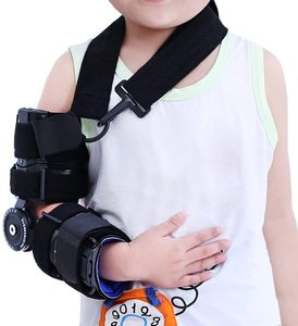 HKJD Immobilizer Lengan Bawah Ortopedi Yang Dapat Disesuaikan dengan Tali Pediatrik Post OP Berengsel Rom Siku Penyangga Siku Anak-anak - Product Image 3