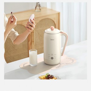 Máquina para hacer leche de soja Midea, minibatidora eléctrica multifuncional de 0,6-0,8 l con función de reserva, color albaricoque claro - Product Image 4