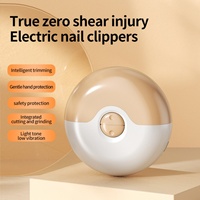 Coupe-ongles électrique intelligent 2-en-1 avec recharge USB et polisseuse pour enfants et adultes