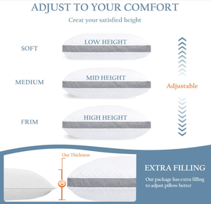 Premium Mesh Transpirable Gusset Home Bed Soft Cooling Cover Summer Cold Ajustable Shredded Memory Foam <span class=keywords><strong>Neck</strong></span> <span class=keywords><strong>Pillow</strong></span> - Product Image 3