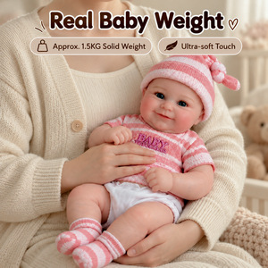 Muñeca Reborn de Silicona Platino Sólida Realista de Alta Calidad de 13 Pulgadas, Muñeca Recién Nacida Suave al Tacto, Colección de Muñecas Realistas, Regalo - Product Image 2