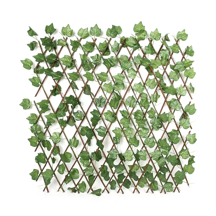 Planta de vid de paisaje, decoración de pared de hoja Artificial de plástico, valla de hiedra expandible Artificial de 1,2 M