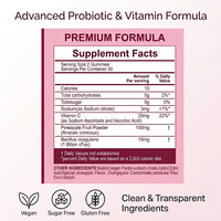 Gummies Probiotiques Personnalisées en Usine ODM pour le Bien-être Intime et le Soutien de l'Équilibre du pH des Femmes, Marque Privée, Vente en Gros OEM