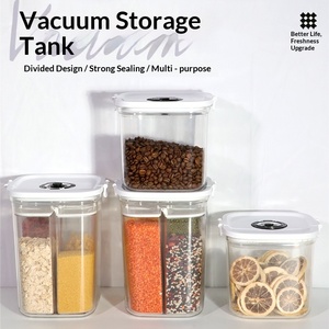 Contenitori Quadrati <span class=keywords><strong>Sottovuoto</strong></span> Trasparenti per Conservazione, Barattoli Ermetici in Plastica Anti-umidità per Mantenere la Freschezza, 3.1-4L - Product Image 1