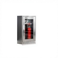Armoire à extincteurs miniature en acier inoxydable pour équipement d'urgence de chantier, extincteur extérieur, stockage d'équipement de lutte contre l'incendie