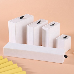 Drawer Box Wholesale White Folding Gift Packaging Slide Out Boxes Eco Friendly Paper Drawer Box For Jewelry