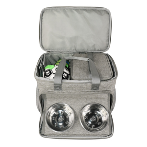 Large Pet Supplies Travel Tote, Detachable Bowl Holder, Fits Over Luggage Handle for Easy Travel - Product Image 4