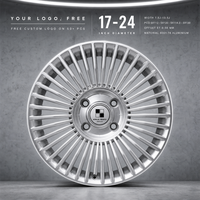 Jantes forgées brossées multi-rayons 5x114.3 6061-T6 pour BMW Toyota VW, style classique et rétro, en alliage concave, personnalisées, directement d'usine