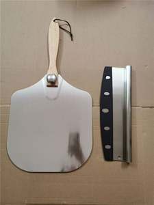 Pala para Pizza para Horno <span class=keywords><strong>de</strong></span> Leña, Juego <span class=keywords><strong>de</strong></span> Aluminio 3 en 1, Diseño Personalizado, Pala Plegable Extra Grande, Fabricación Económica <span class=keywords><strong>de</strong></span> Bambú - Product Image 5