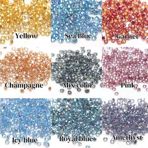 Vente en gros de moissanite ronde taille brillante petite taille 1-3mm en vrac bleu royal, <span class=keywords><strong>vert</strong></span>, rose, champagne pour bijoux pierres latérales - Product Image 2