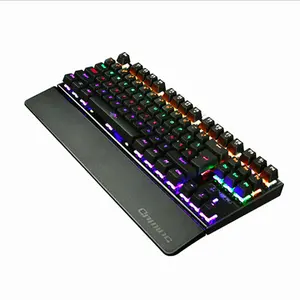 Игровая клавиатура RGB с полной подсветкой, цветная профессиональная игровая механическая клавиатура