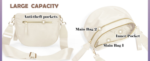Bolsos Personalizados de Moda, Bolsos de Hombro de Nylon Antirrobo, Bolsos Cruzados con Correa Ancha Ajustable - Product Image 6
