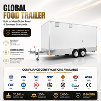 Remorque de restauration mobile de haute qualité pour la vente en Australie : café, pizza, restauration rapide chinoise, chariot de barbecue, camion de burgers