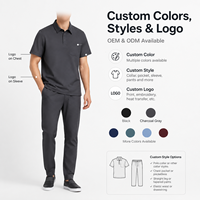 Polo de travail personnalisé pour homme avec logo, ensemble uniforme à col rabattable, manches courtes, t-shirt décontracté pour personnel avec poche, antibactérien