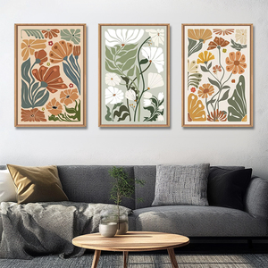 <span class=keywords><strong>3</strong></span> <span class=keywords><strong>piezas</strong></span> lienzo moderno impreso Digital Floral Vintage tinta flores minimalista Boho pared arte Decoración - Product Image 2