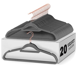 20 Set Fabric Skirt Wholesale Premium Kids <strong>Hanger</strong> Velvet Gold Velvet <strong>Hanger</strong> <strong>Clips</strong> Grey Baby Velvet <strong>Hangers</strong> - Product Image 2