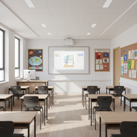 Tableau blanc mural Ohsung AW17, cadre en aluminium anodisé standard, fabriqué au Shandong pour le bureau, l'école et la formation