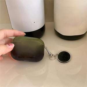 Étui pour Apple AirPods 3, vert foncé dégradé avec pendentif, protection intégrale, antichoc - Product Image 4