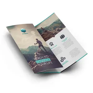 Benutzer definierte doppelseitige Druck design Farb papier Broschüre Falt flyer Druck broschüre