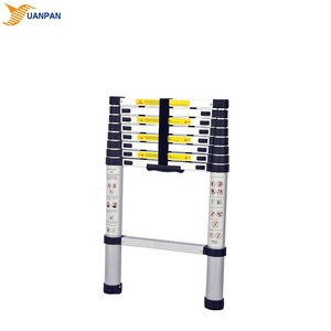 Manufacturer Aluminum 9 Step Telescopic Extension Adjustable <strong>Ladder</strong> With <strong>Lock</strong> Buckle Strap - Product Image 2