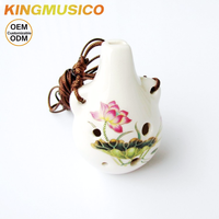 6-Hole Alto Ocarina in Key of C/A | Beginner Ceramic Ocarina for Kids, Students & Adults | Music Education Instrument Wholesale