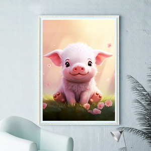 <span class=keywords><strong>Peinture</strong></span> Diamant 5D Animaux Mignon <span class=keywords><strong>Cochon</strong></span> avec Fleurs <span class=keywords><strong>Peinture</strong></span> Diamant Perles DIY Kit de <span class=keywords><strong>Peinture</strong></span> Diamant - Product Image 2