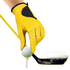 Gants de golf sur mesure pour femmes, gants de golf en cuir véritable confortables pour adultes, à doigts entiers, avec fermeture auto-agrippante, pur cuir - Product Image 1
