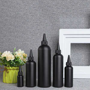 Listo Stock Hdpe 50ml 100ml 150ml 200ml 300ml 400ml 500ml 16oz Negro esmerilado Reutilizable Boca puntiaguda Squeeze Botella de plástico - Product Image 4