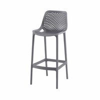 Chaise haute de bar, tabouret de bar de luxe, chaise de bar de terrasse, chaise de bar en plastique PP, chaises de bar à jus, style nordique commercial