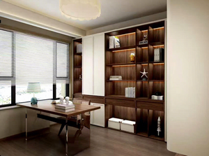 Librero Moderno <span class=keywords><strong>de</strong></span> Lujo en Madera <span class=keywords><strong>de</strong></span> Roble <span class=keywords><strong>con</strong></span> Puerta <span class=keywords><strong>de</strong></span> Vidrio para Sala <span class=keywords><strong>de</strong></span> Estar u Oficina - Product Image 2