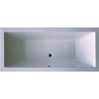 Baignoire rectangulaire en acrylique moderne bon marché baignoire de trempage avec égouttoir à usage hôtelier